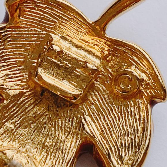 Modern Earrings Enamel Leaf Stud Gold Tone Graphic Color Block 2010-2020 - Picture 10 of 12